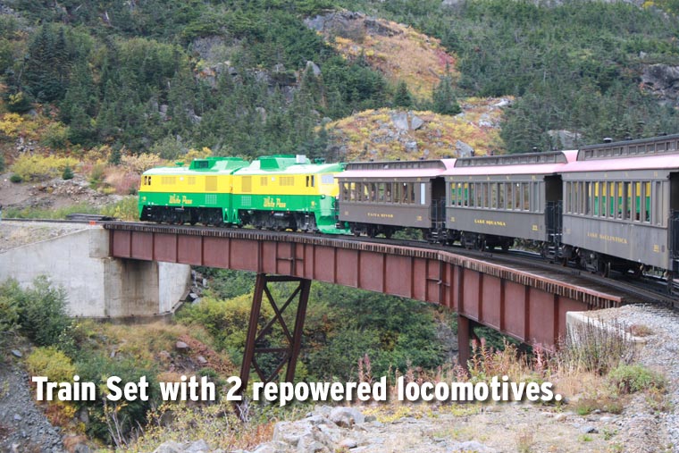 Train Set with 2 repowered locomotives