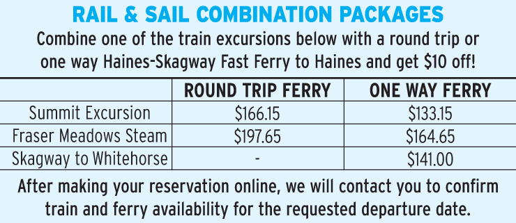 Rail & Sail Combination Packages